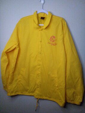 Stranger Things Windbreaker Jacket Adult Men XL Surfer Boy Pizza Snap Up Pockets